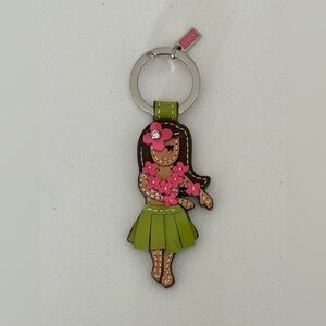 Coach Hula Girl Keychain w/ Dust bag - Brand New